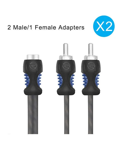 [ECHO SERIES RCA 1 FEMALE 2 MALE (PAIR)] R1F2M