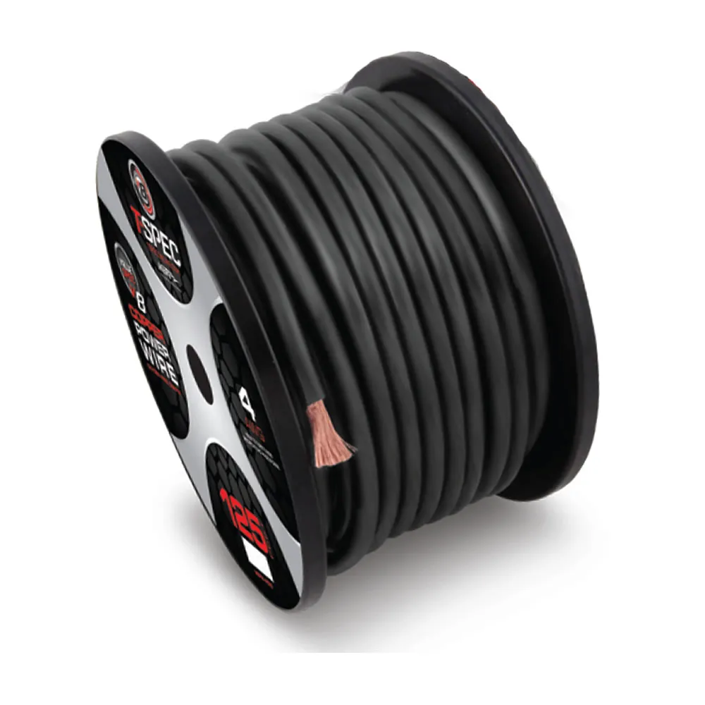 [1/0 AWG 50FT MATTE BLACK OFC POWER WIRE - v10 SERIES] V10GW-1050