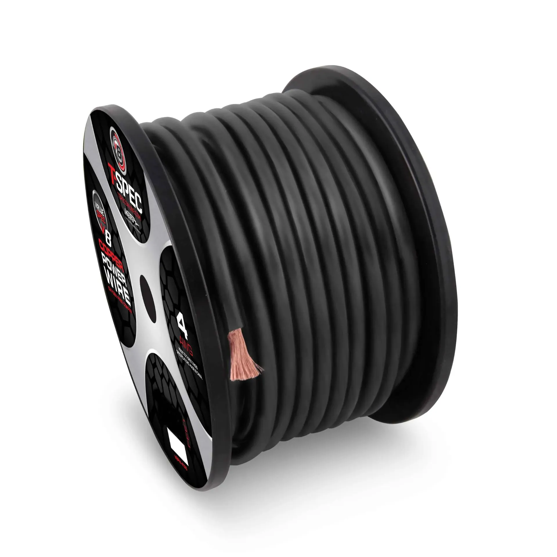[8 AWG 250FT BLACK OFC POWER WIRE - v8GT SERIES] V8GT8BK-250