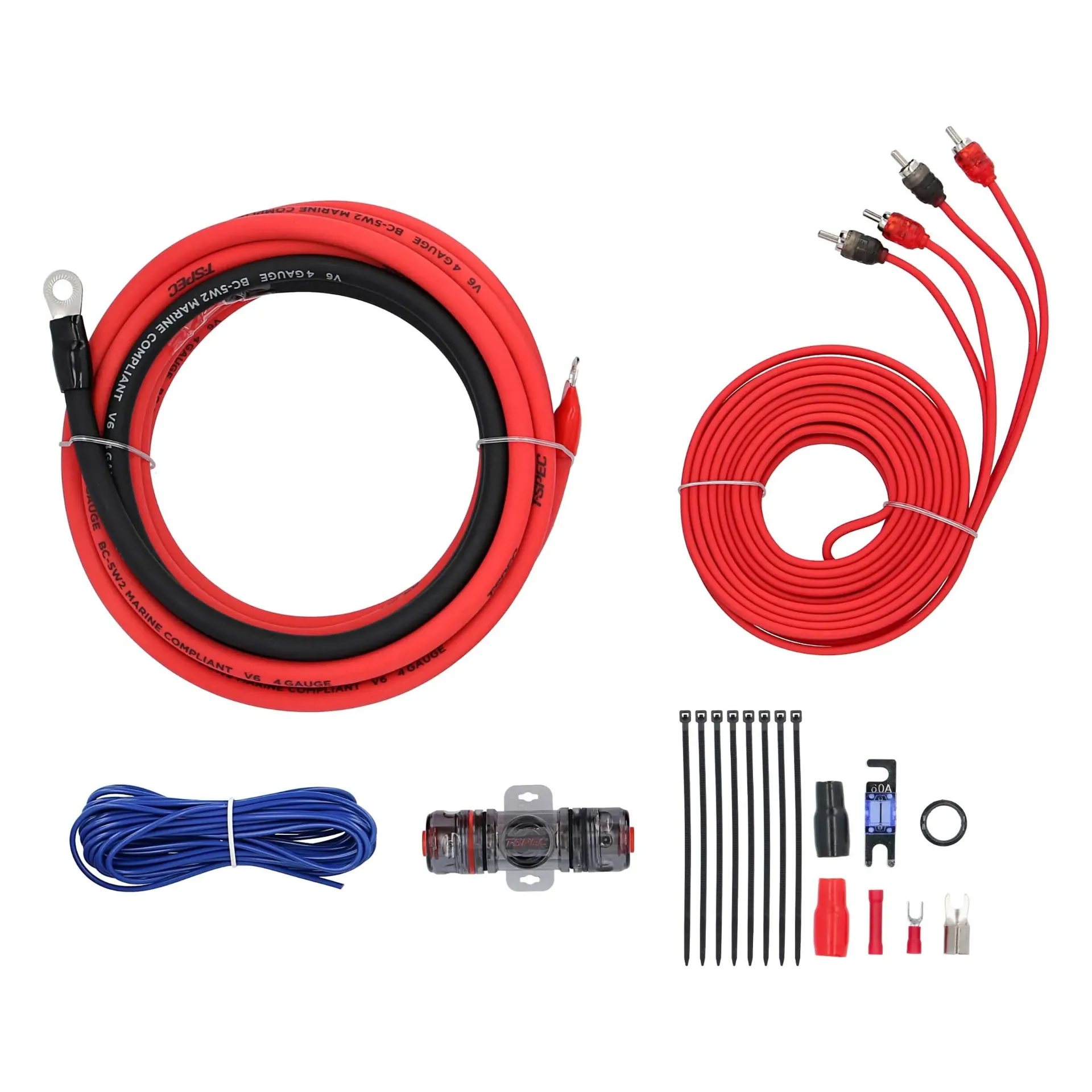 [4AWG 1000W AMP KIT WITH RCA - V6 SERIES] V6-RAK4