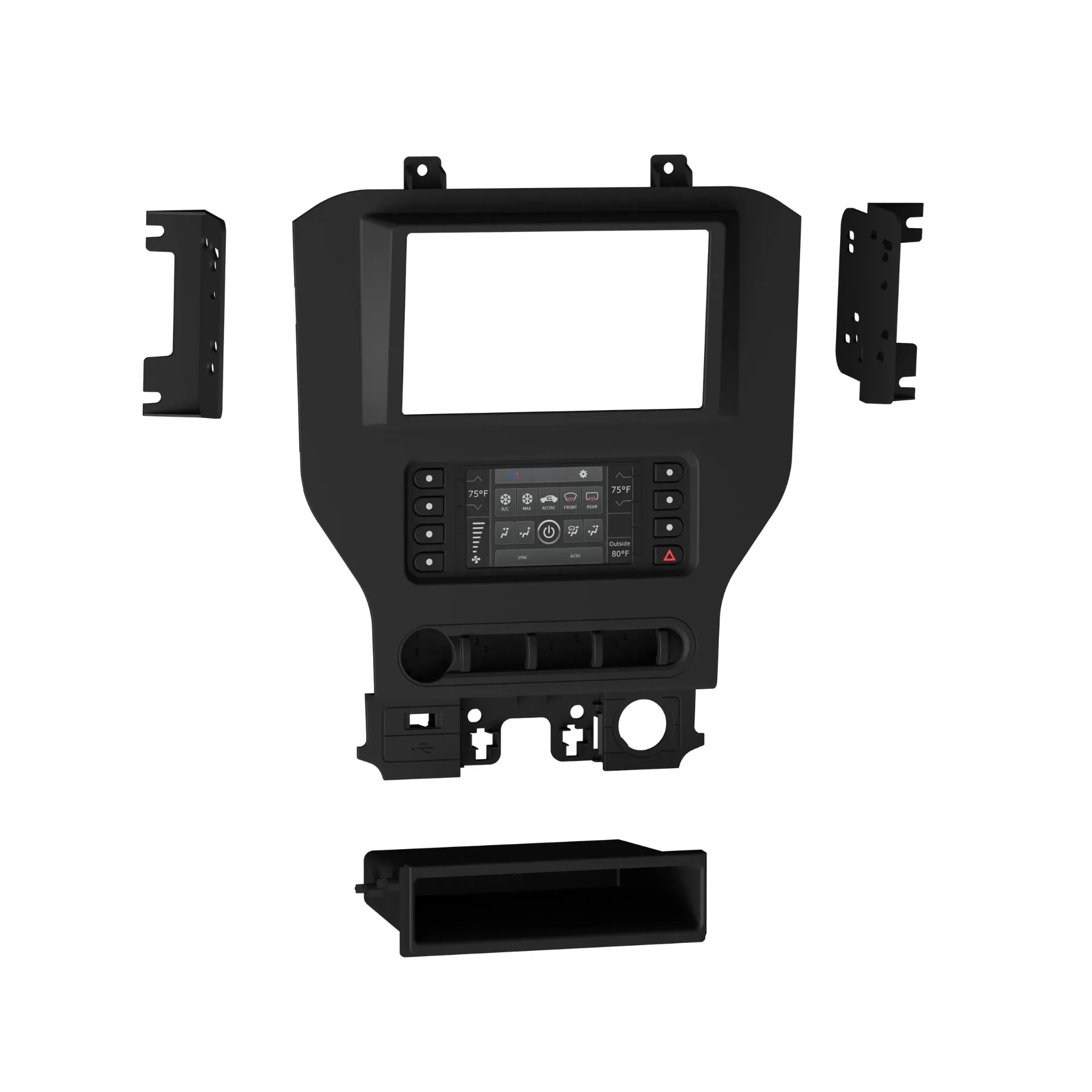 [Ford Mustang 2015-2017 (with 4.2-inch screen) - TurboTouch K] 99-5838CH