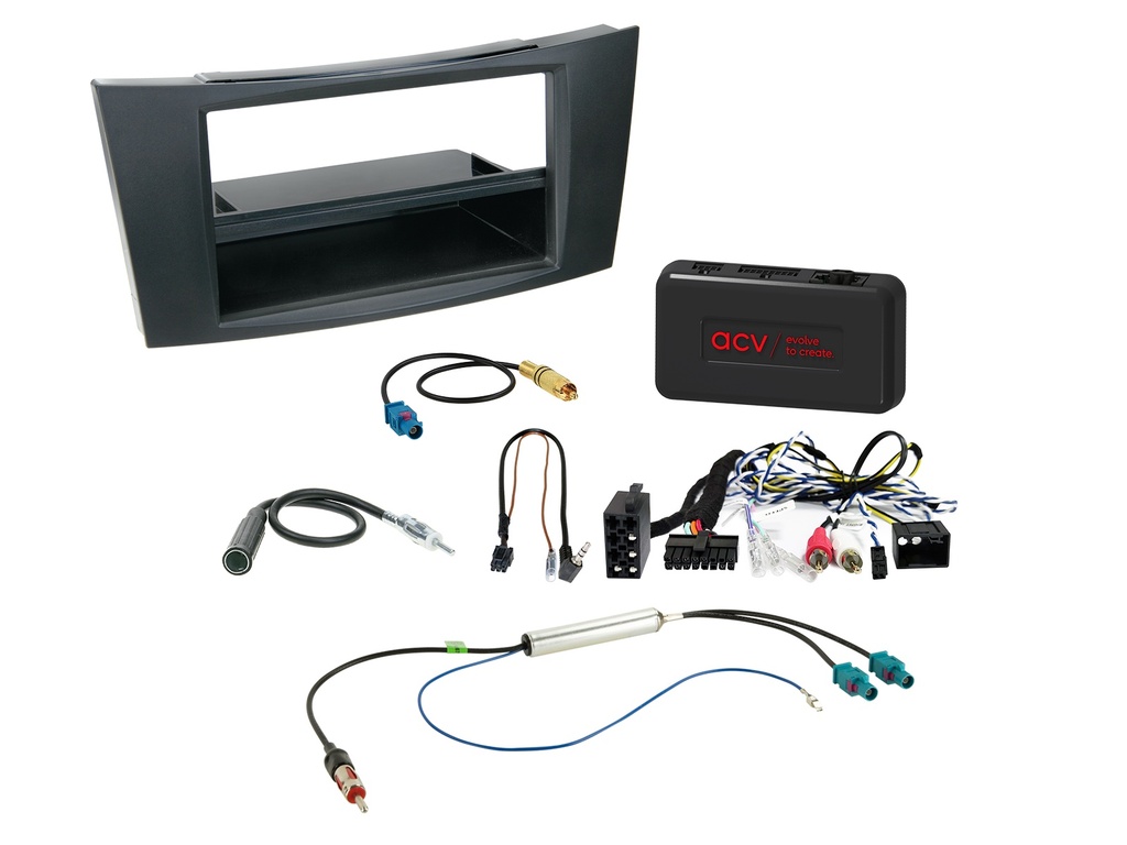 [2-DIN Kit with pocket Mercedes CLS/E-class SWC/antenna/Amp] 611190-28-2