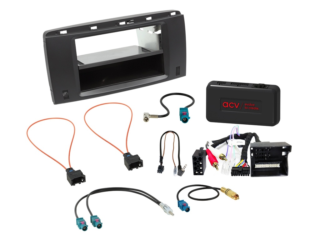 [2-DIN Kit with pocket Mercedes R-Klasse 2005-2010 SWC/Amp] 611190-35-1