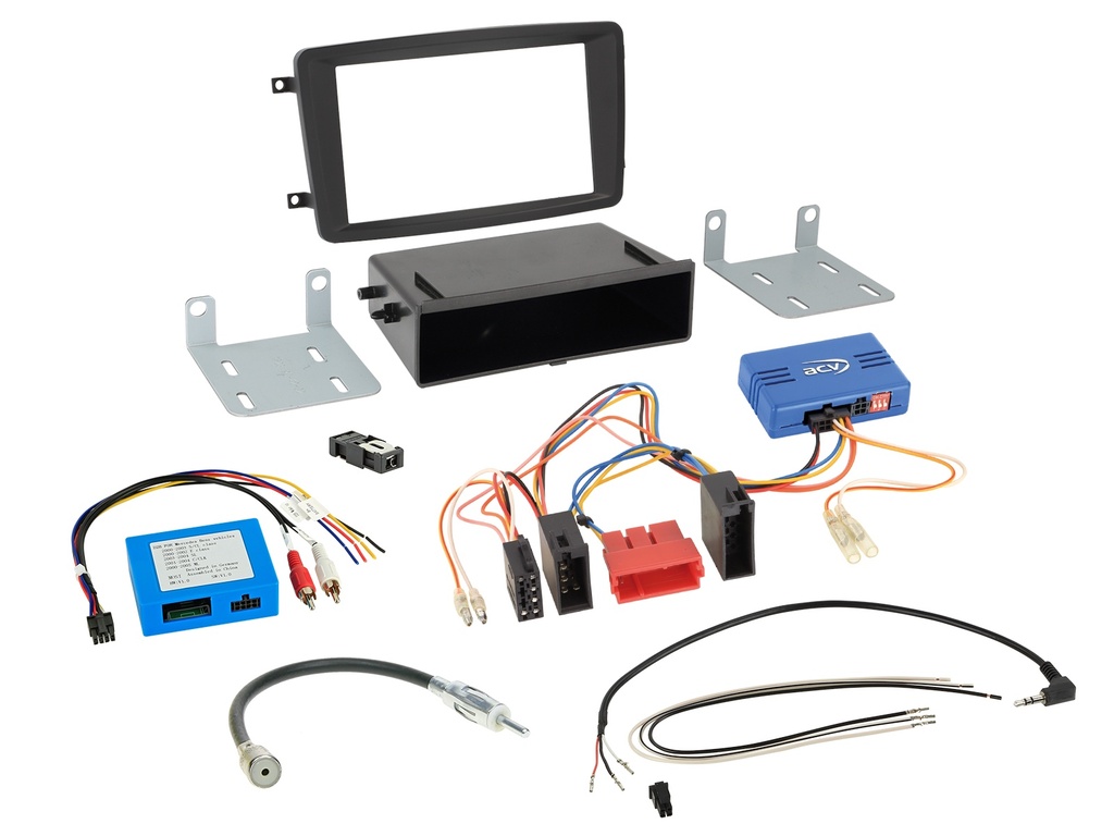 [2-DIN Kit with pocket C-class/CLK-class SWC/antenna/Amp D2B] 611190-42-1