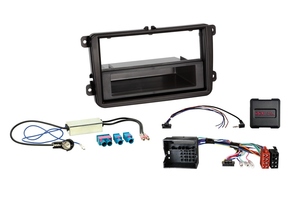 [2-ISO Kit with pocket Seat/Skoda/VW vehicles SWC/antenna ISO] 611320-10-4