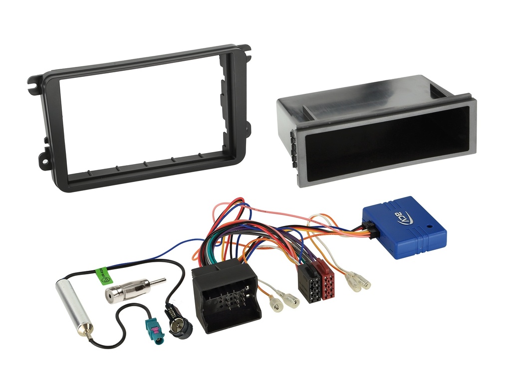 [2-DIN Kit with pocket Seat/Skoda/VW vehicles CAN/antenna] 611320-15-02
