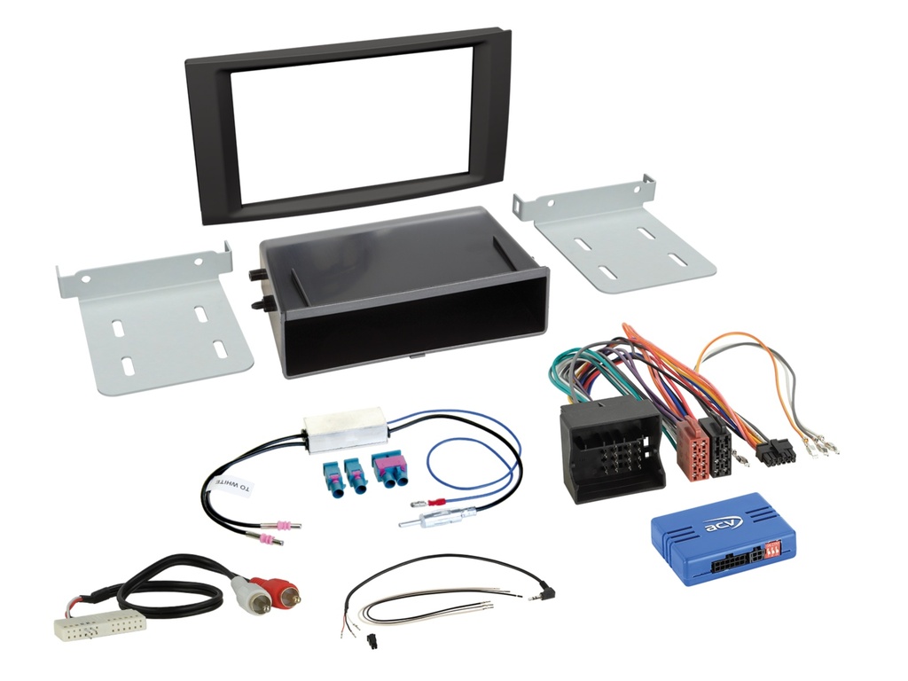 [2-DIN Kit with pocket VW T5 2003-2015/Touareg 2003-2010 SWC] 611320-27-2