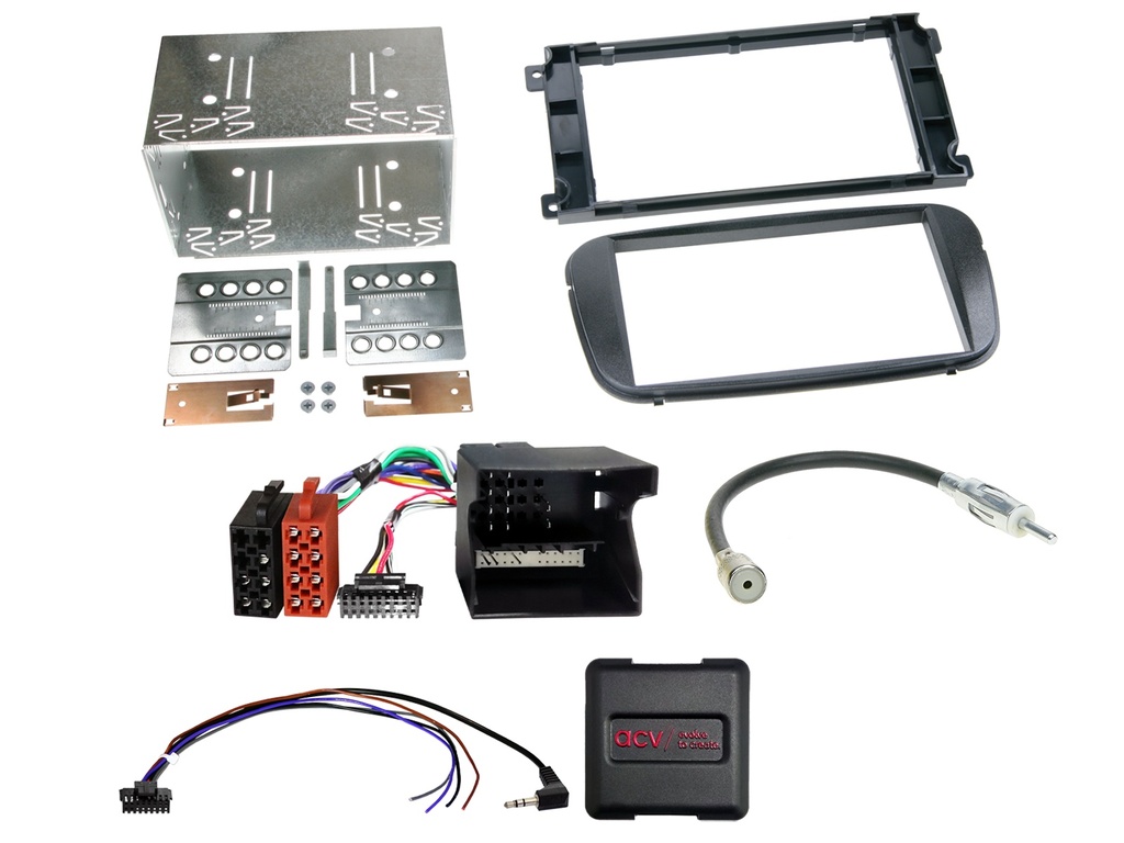 [2-DIN Kit Ford different vehicles black SWC/analogue/antenna] 621114-19-4