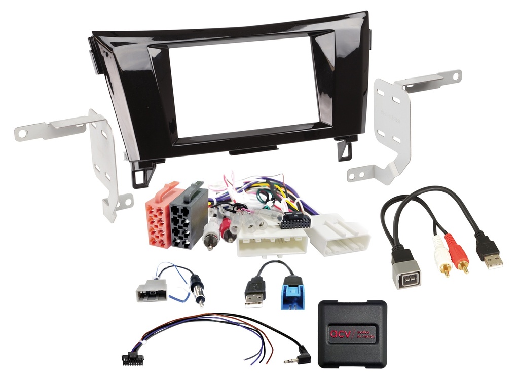 [2-DIN Kit Nissan Qashqai/X-Trail 20Pin/32Pin SWC/antenna/USB] 621210-17-1