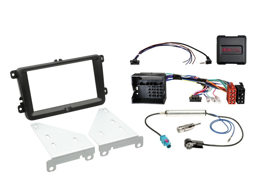 [2-DIN Kit Seat/Skoda/VW vehicles SWC/antenna black] 621320-30-02