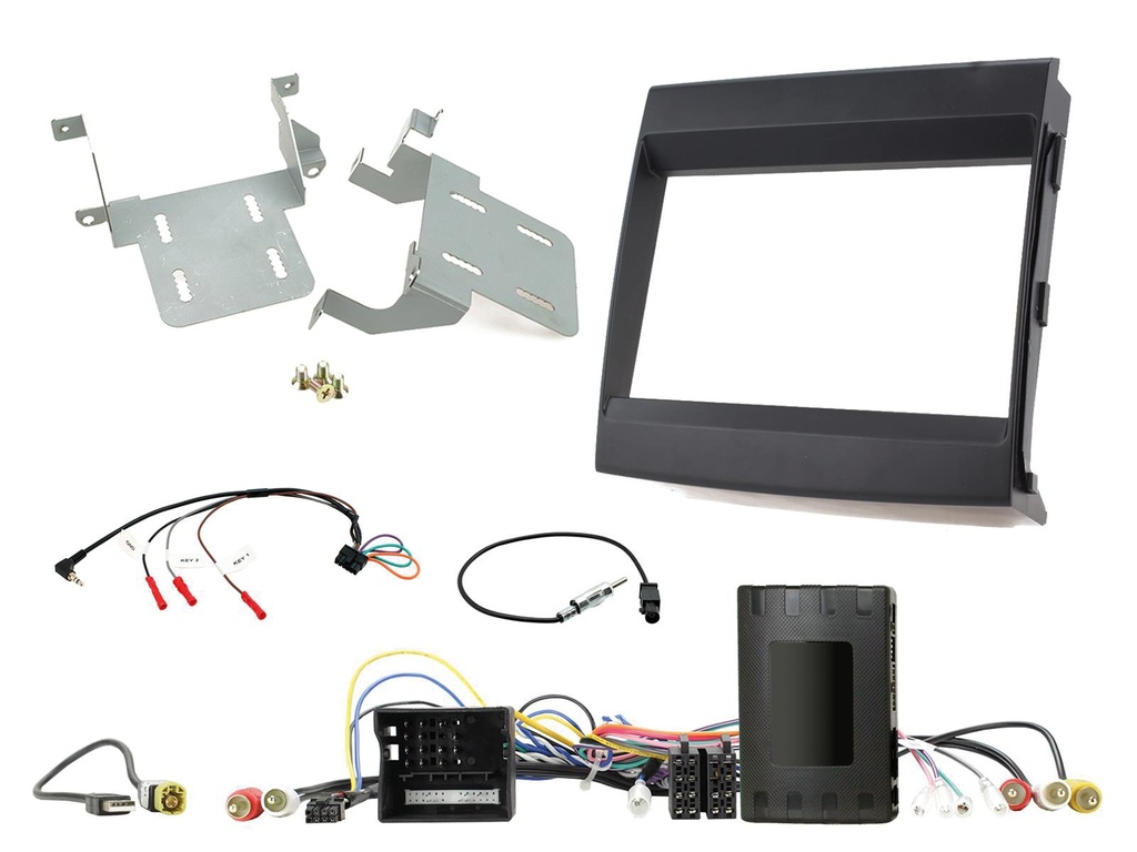 [2-DIN Kit Porsche Cayenne 2011-2016 Infodapter/Amp black] 621323-09-2
