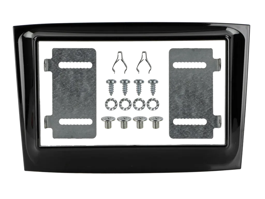 [2-DIN facia plate Fiat Dobló 01/2015-06/2022 piano black] 381094-34-2