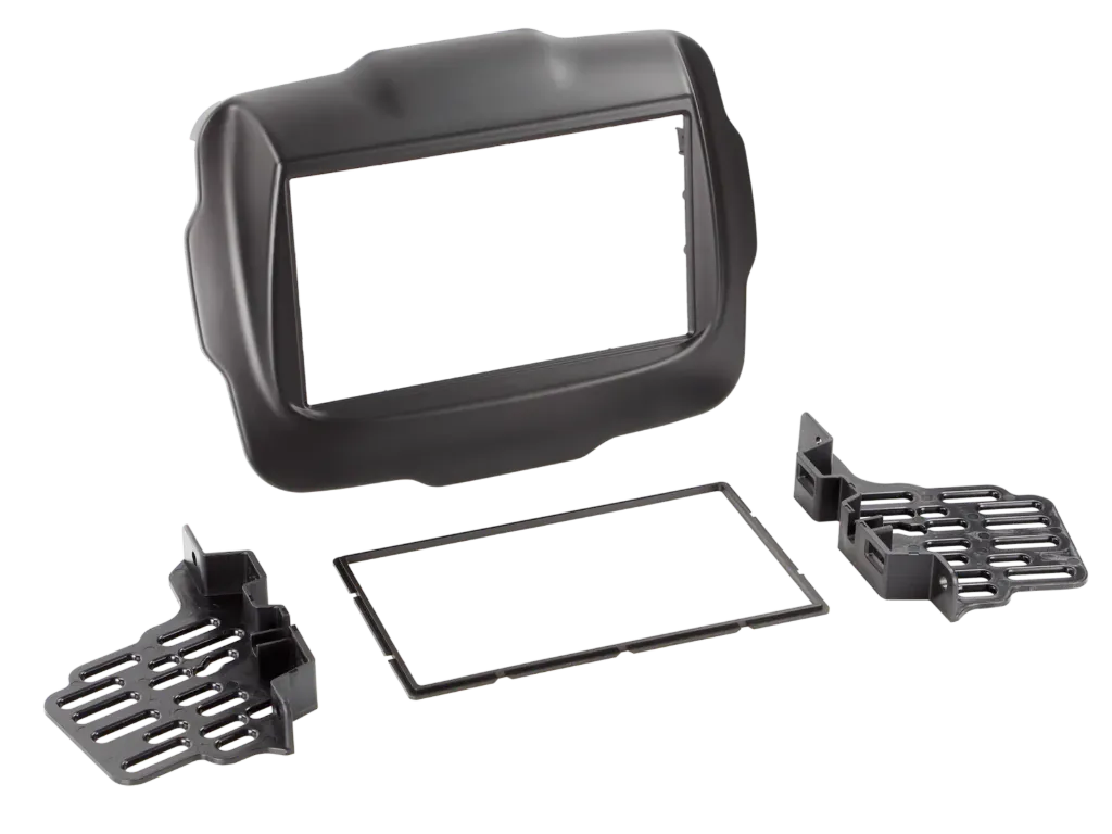 [2-DIN facia plate Jeep Renegade 2014-2023 black] 381145-10