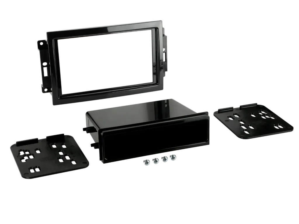 [2-DIN facia plate with pocket Chrysler/Doge/Jeep piano black] 381145-04