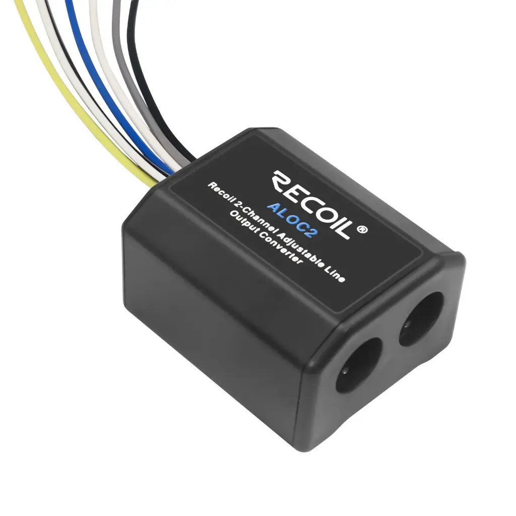 [2-CH Line Output Converters
2 -channel adjustable LOC
50 watts maximum input per channel] ALOC2