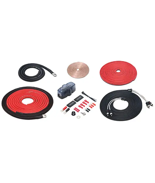 [8 AWG 2-CH Complete Amplifier Installation Kits
Oxygen free copper strands
Complete 8 AWG kit] PCK8